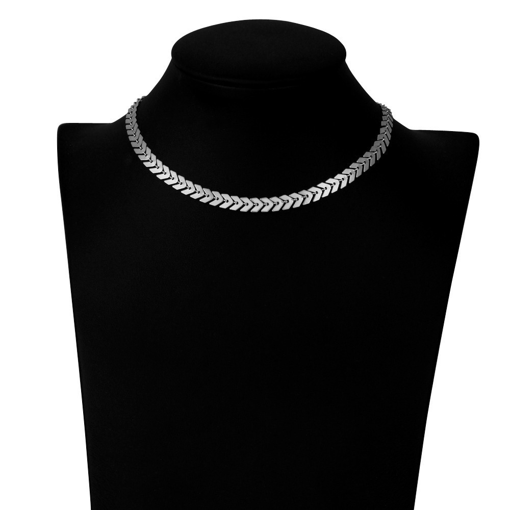 Simple Necklace Double-Layer Fishbone Neck Chain Multi-Layer Collarbone Chain Necklace Clavicle Chain for Women Girls Gift