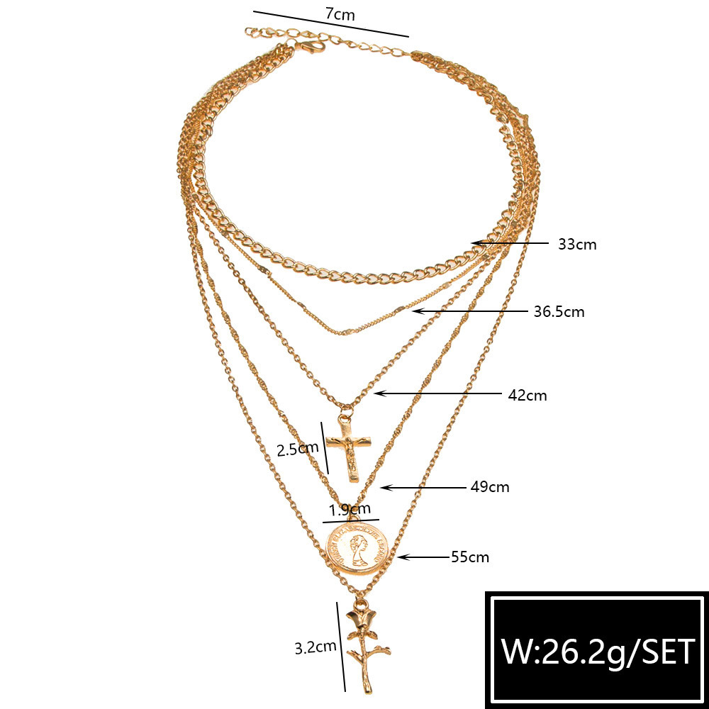 Natural Shell Pendant Necklace for Women Summer Boho Coin Layered Necklace Jewelry Girls Ladies Gift