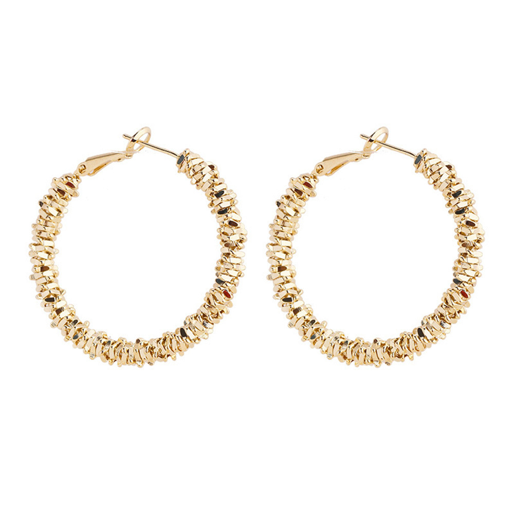 Statement Earrings - Sparkly Crystal Geometric Hexagon, Round Hoops, Vertical Bar, Teardrop Dangles, Shield Disc Drop