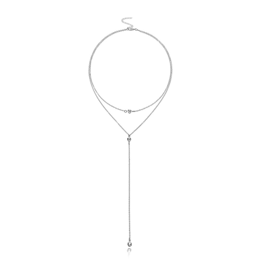 Gold Silver Alloy Chams Y Crystal Necklace for women Girl Choker
