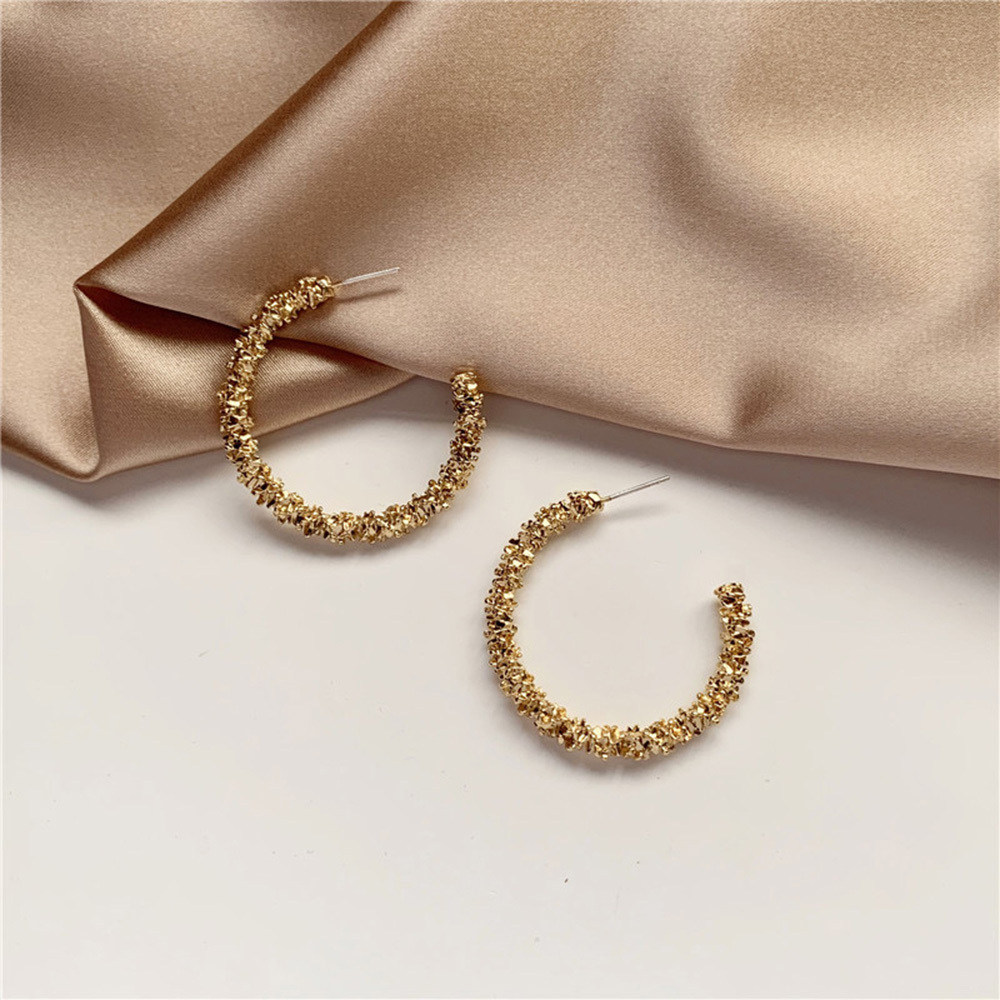 Statement Earrings - Sparkly Crystal Geometric Hexagon, Round Hoops, Vertical Bar, Teardrop Dangles, Shield Disc Drop