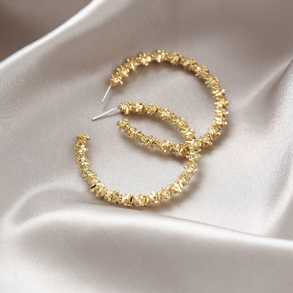 Statement Earrings - Sparkly Crystal Geometric Hexagon, Round Hoops, Vertical Bar, Teardrop Dangles, Shield Disc Drop