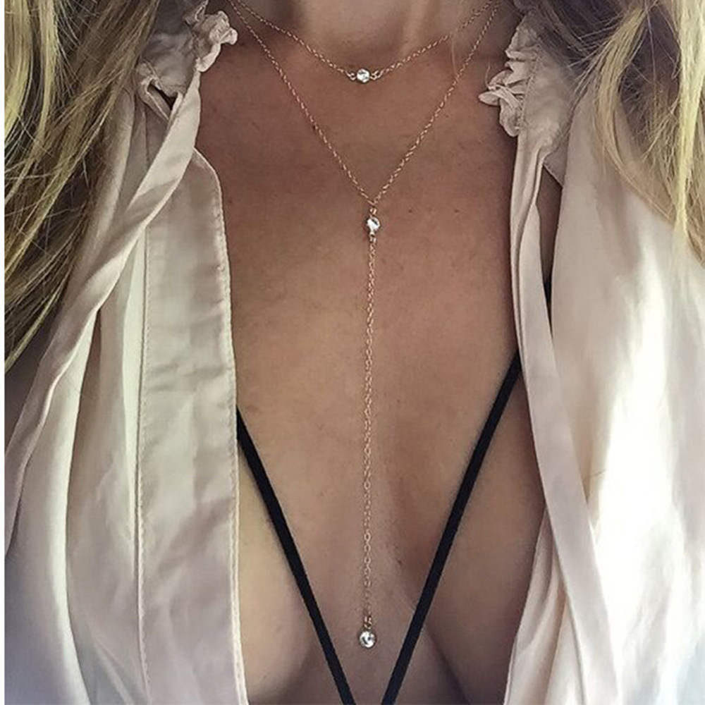 Gold Silver Alloy Chams Y Crystal Necklace for women Girl Choker