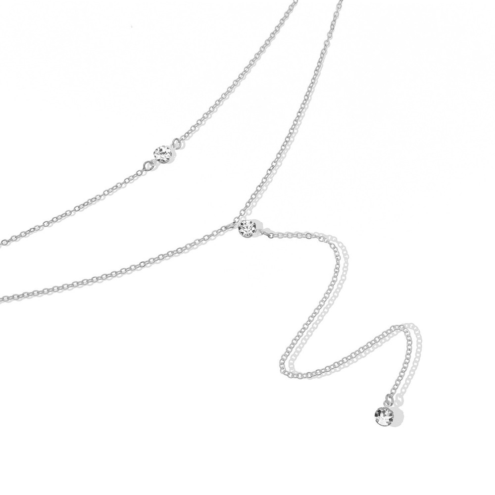 Gold Silver Alloy Chams Y Crystal Necklace for women Girl Choker