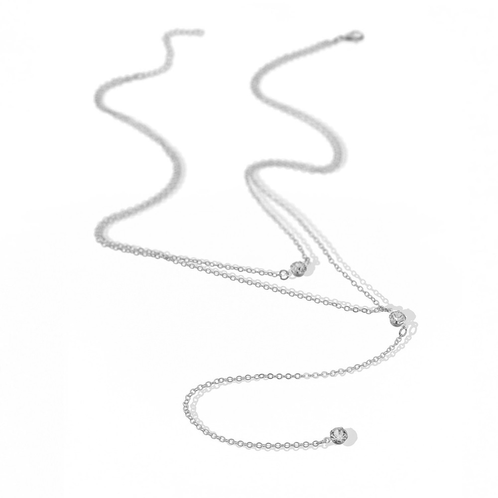 Gold Silver Alloy Chams Y Crystal Necklace for women Girl Choker
