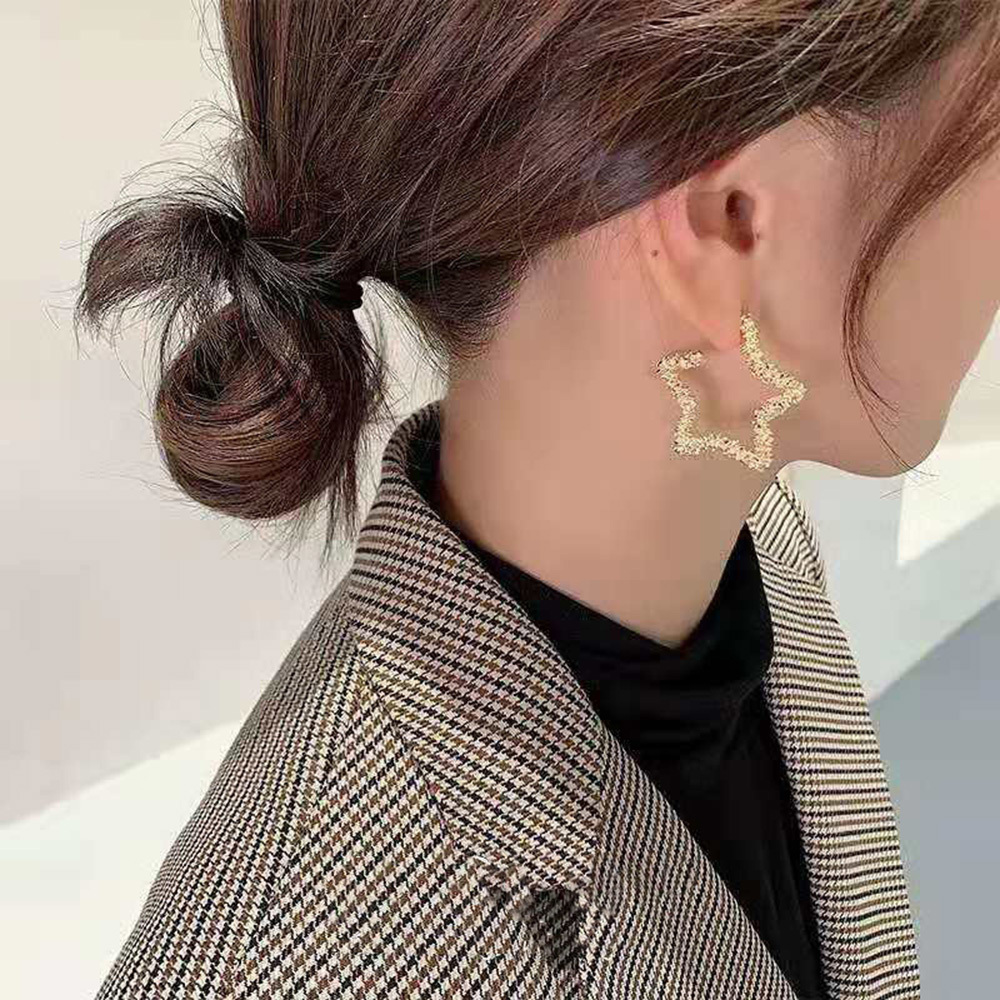Statement Earrings - Sparkly Crystal Geometric Hexagon, Round Hoops, Vertical Bar, Teardrop Dangles, Shield Disc Drop