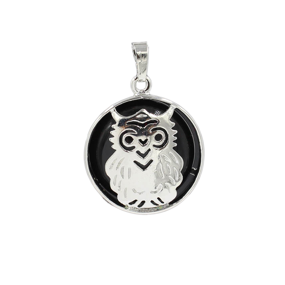 Owl Necklace Healing Pendant Nekclace for Women Men Spiritual Energy Gemstone Necklace