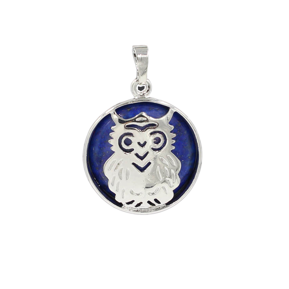 Owl Necklace Healing Pendant Nekclace for Women Men Spiritual Energy Gemstone Necklace