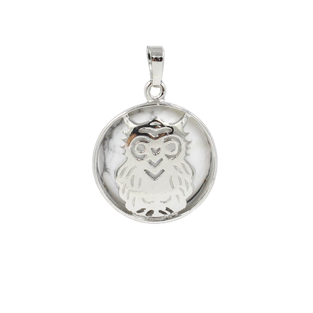 Owl Necklace Healing Pendant Nekclace for Women Men Spiritual Energy Gemstone Necklace