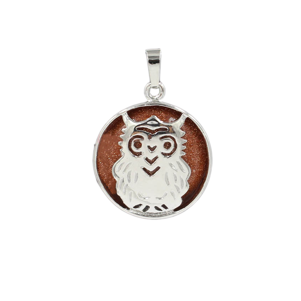 Owl Necklace Healing Pendant Nekclace for Women Men Spiritual Energy Gemstone Necklace