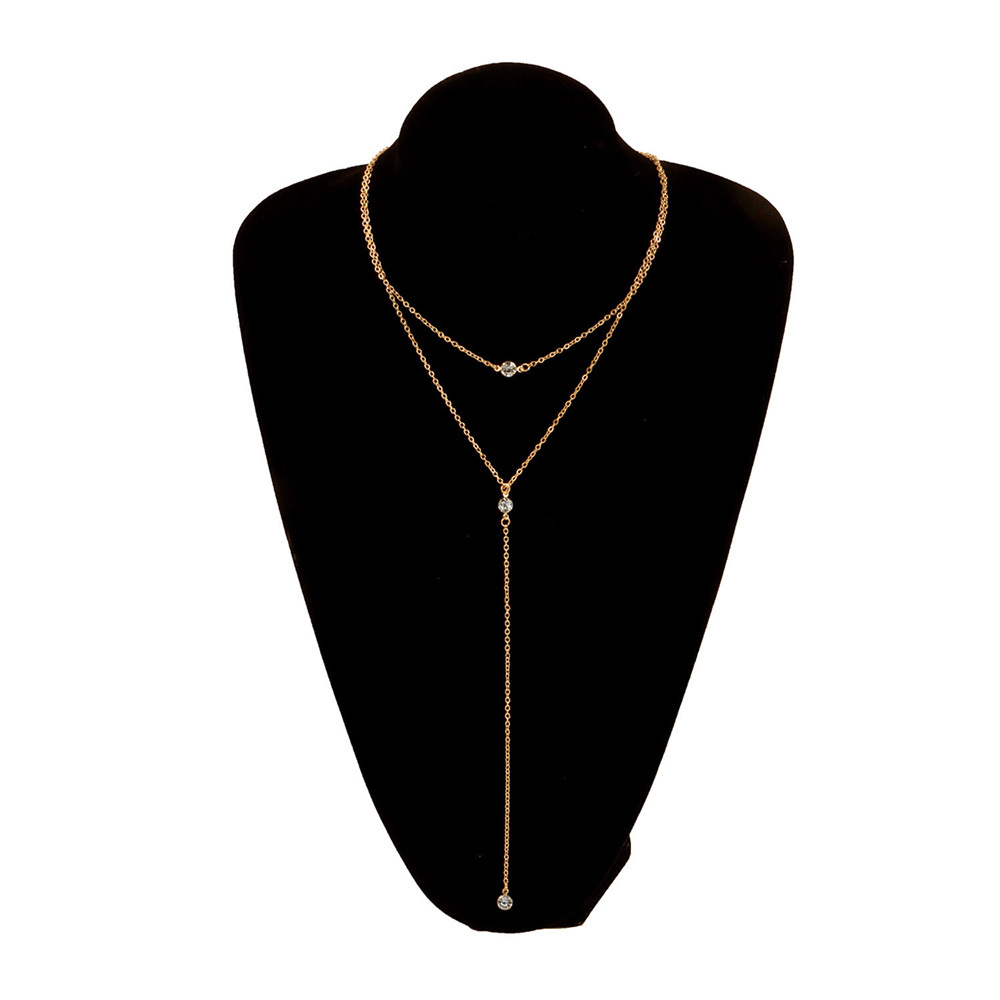 Gold Silver Alloy Chams Y Crystal Necklace for women Girl Choker