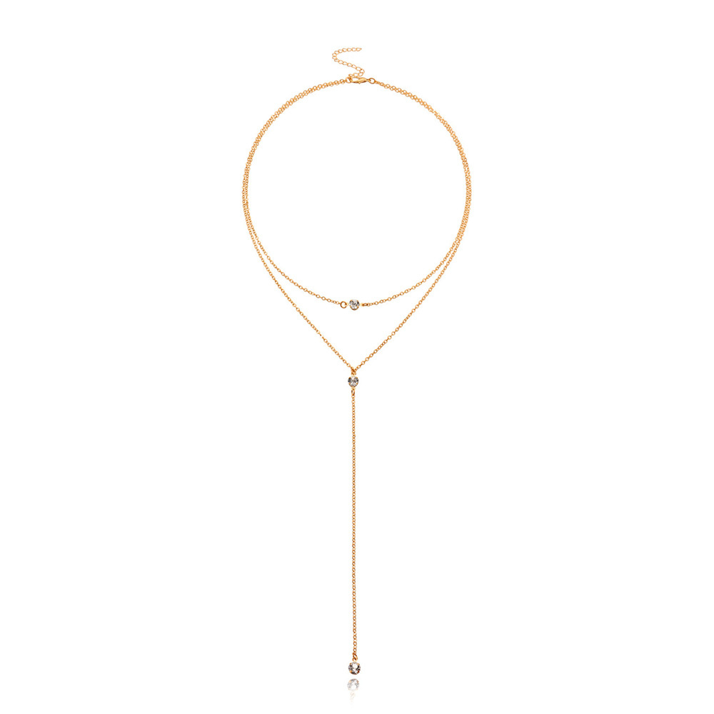 Gold Silver Alloy Chams Y Crystal Necklace for women Girl Choker