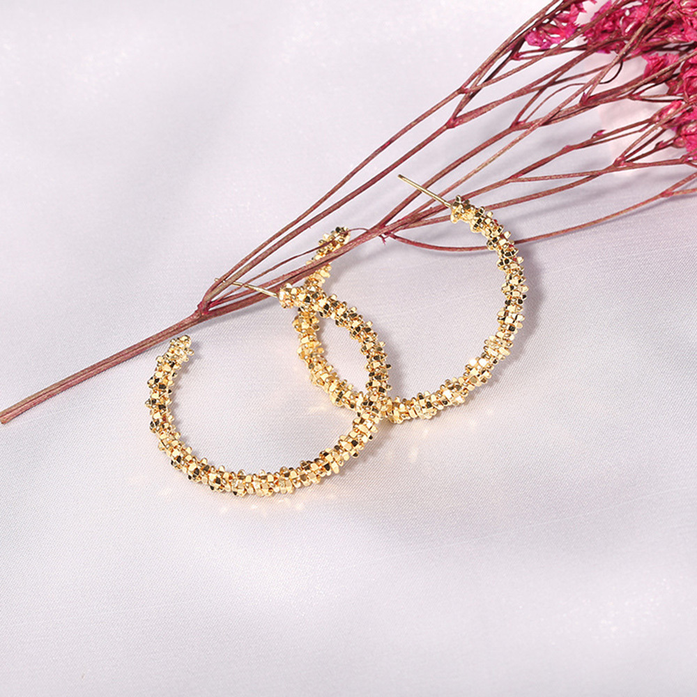Statement Earrings - Sparkly Crystal Geometric Hexagon, Round Hoops, Vertical Bar, Teardrop Dangles, Shield Disc Drop