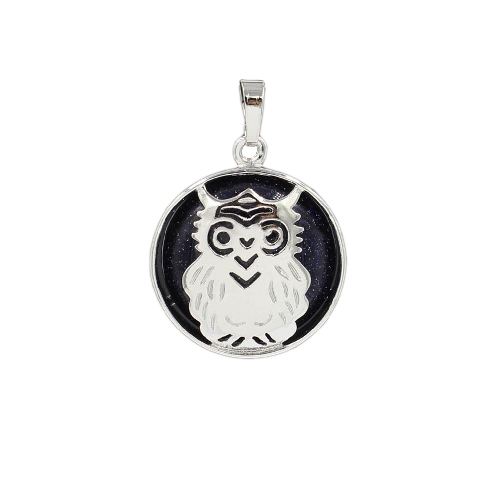 Owl Necklace Healing Pendant Nekclace for Women Men Spiritual Energy Gemstone Necklace