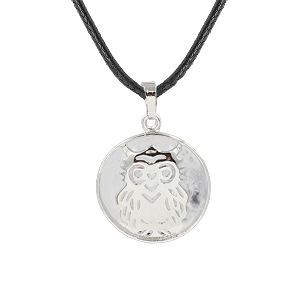 Owl Necklace Healing Pendant Nekclace for Women Men Spiritual Energy Gemstone Necklace