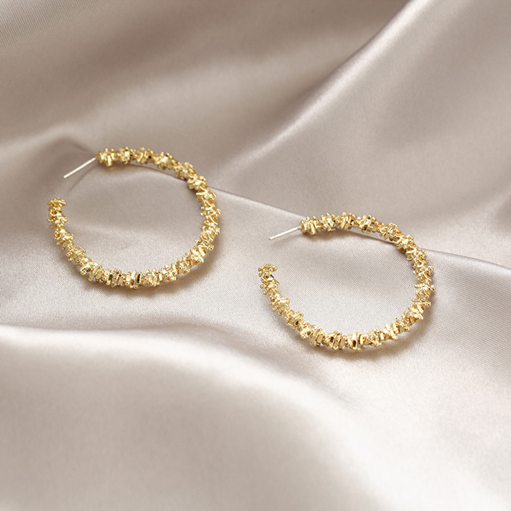 Statement Earrings - Sparkly Crystal Geometric Hexagon, Round Hoops, Vertical Bar, Teardrop Dangles, Shield Disc Drop