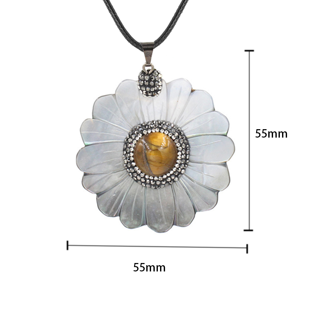 Fashion Shell Pendant Women White Shell Flower Pendant Necklace for Girls