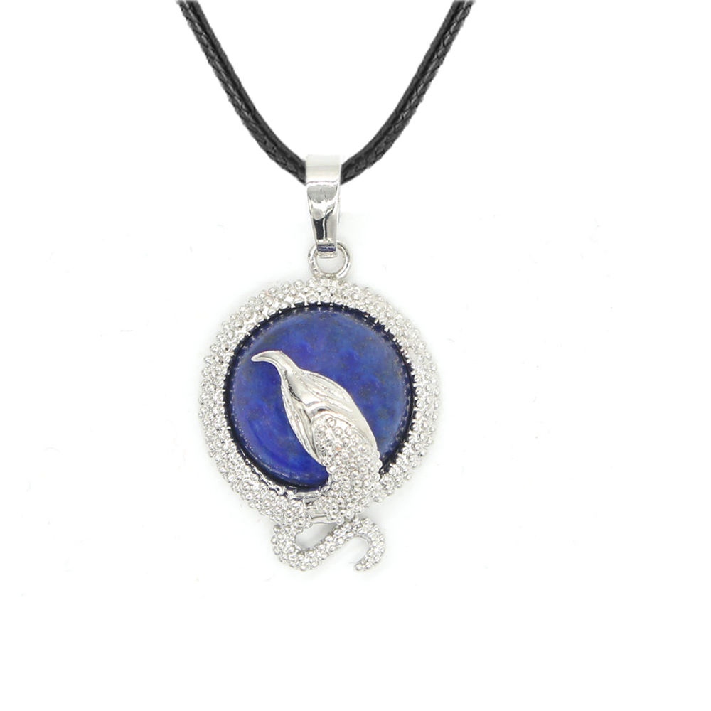 Crystal snake necklace female healing crystal necklace male energy repair crystal gem necklace