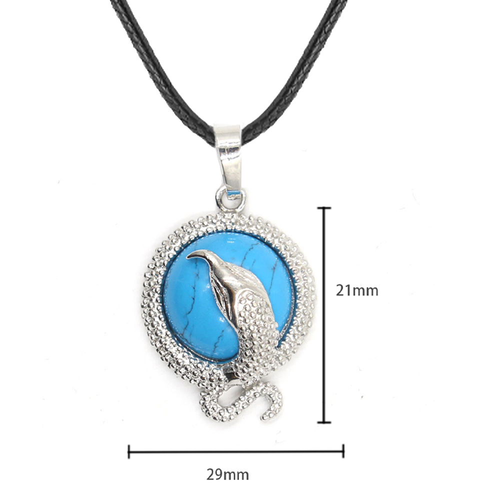 Crystal snake necklace female healing crystal necklace male energy repair crystal gem necklace