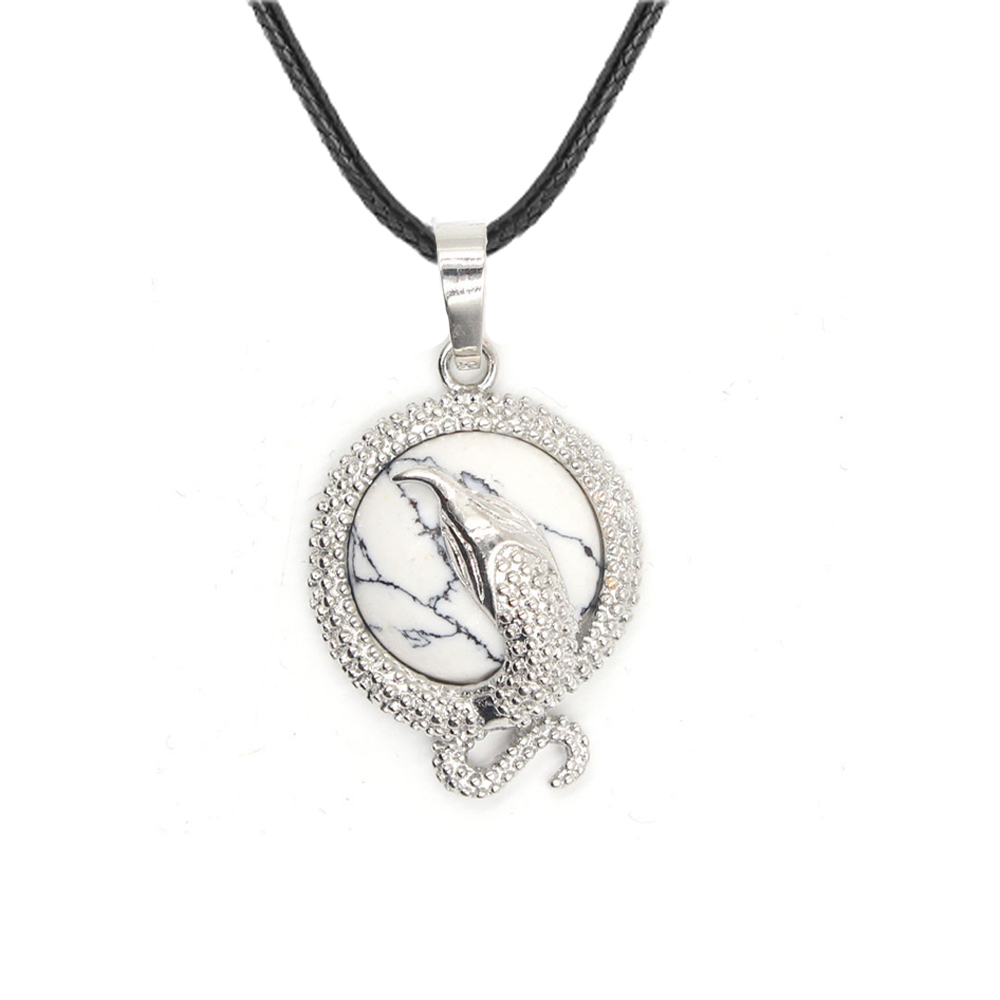 Crystal snake necklace female healing crystal necklace male energy repair crystal gem necklace