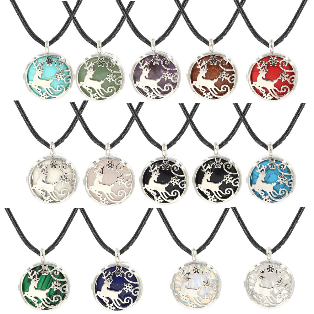 Elk Hollow Box Necklace, Healing Crystal Necklace, Spiritual Energy Gem Necklace, Gift for women and girls