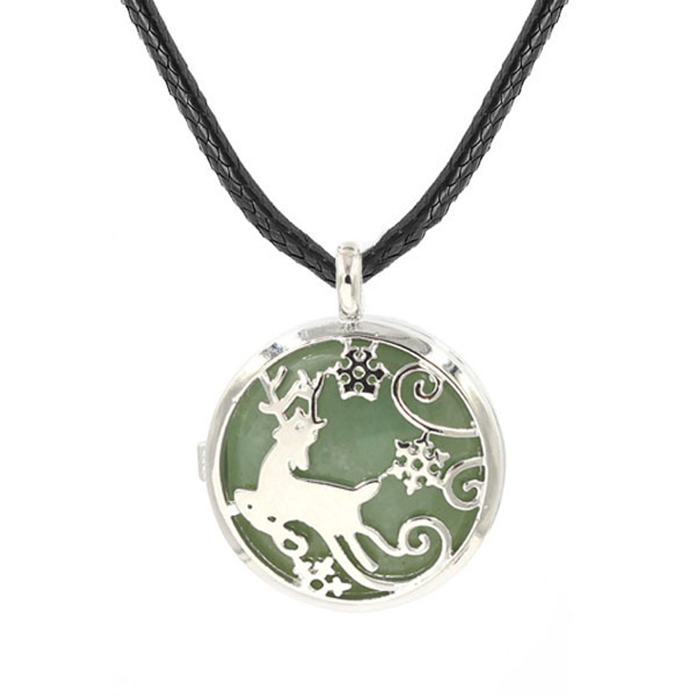 Elk Hollow Box Necklace, Healing Crystal Necklace, Spiritual Energy Gem Necklace, Gift for women and girls