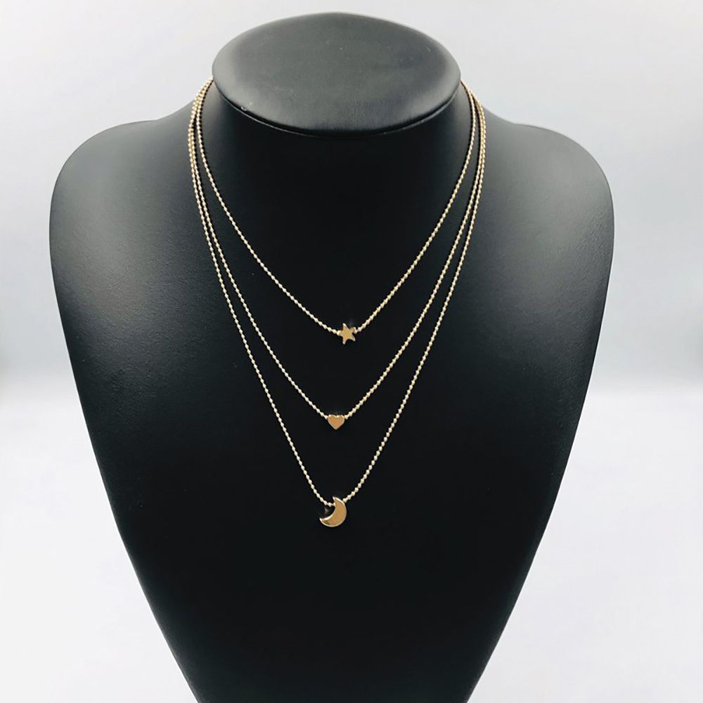 Star, moon, heart pendant necklace, delicate necklace gifts for boys and girls