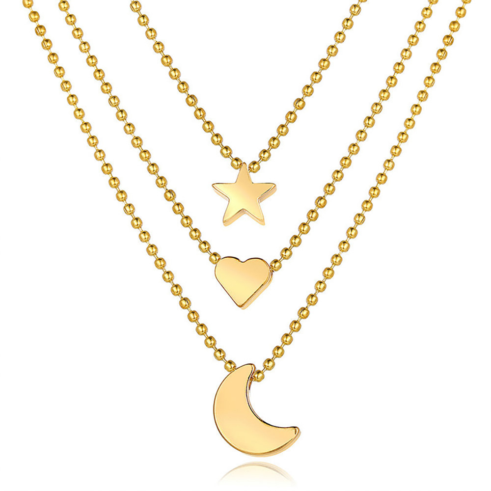 Star, moon, heart pendant necklace, delicate necklace gifts for boys and girls