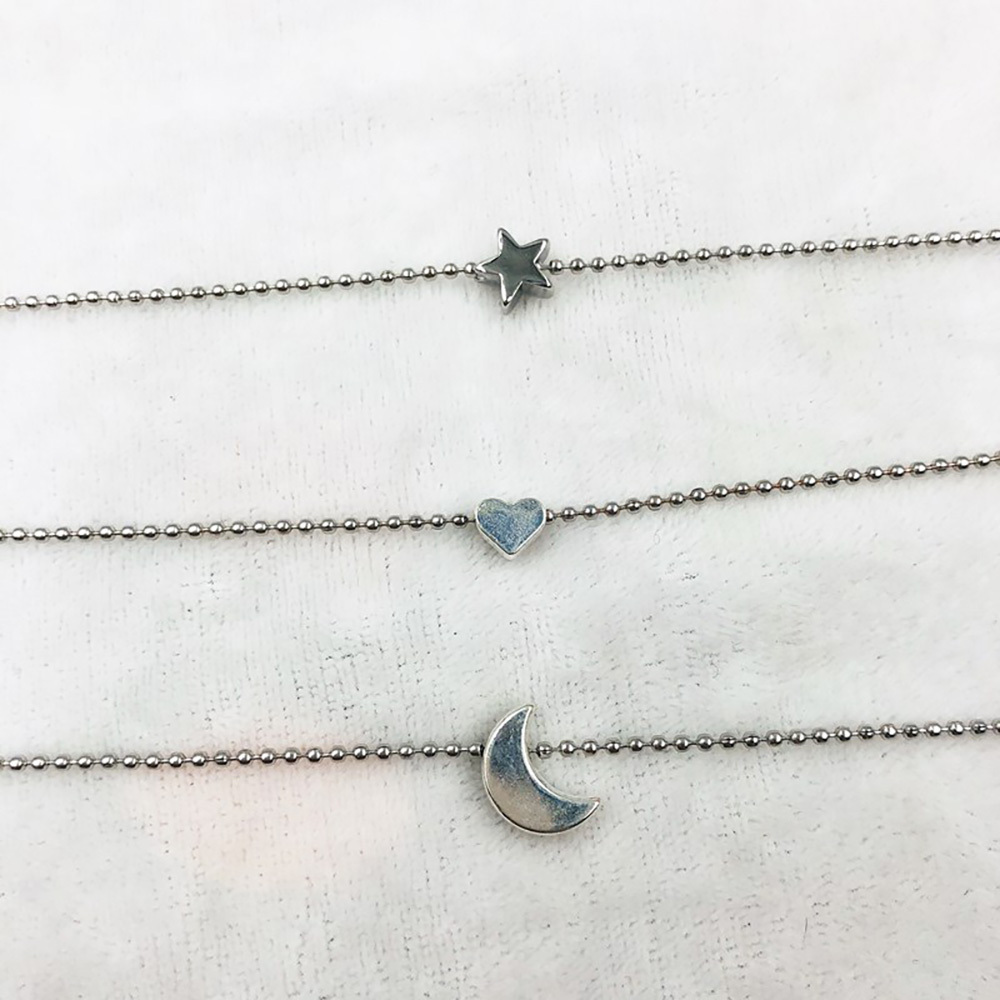 Star, moon, heart pendant necklace, delicate necklace gifts for boys and girls