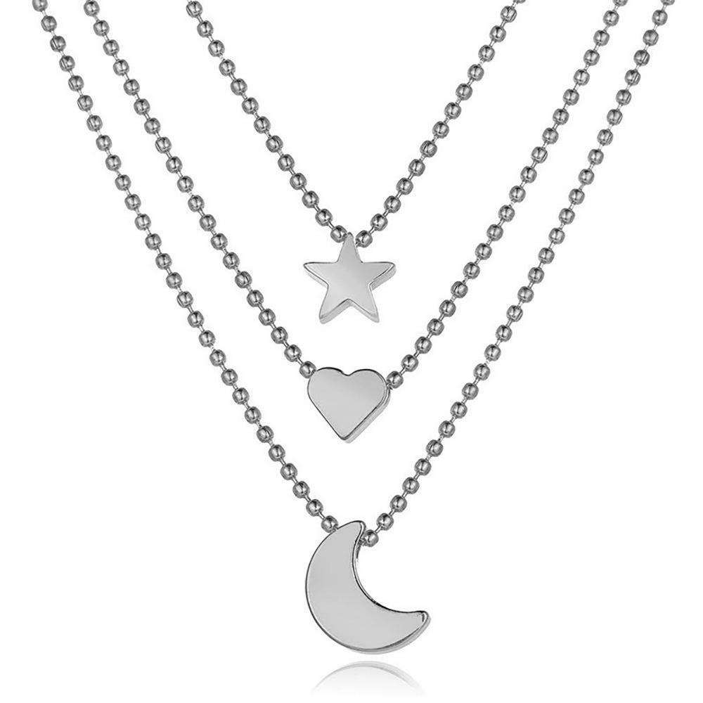 Star, moon, heart pendant necklace, delicate necklace gifts for boys and girls