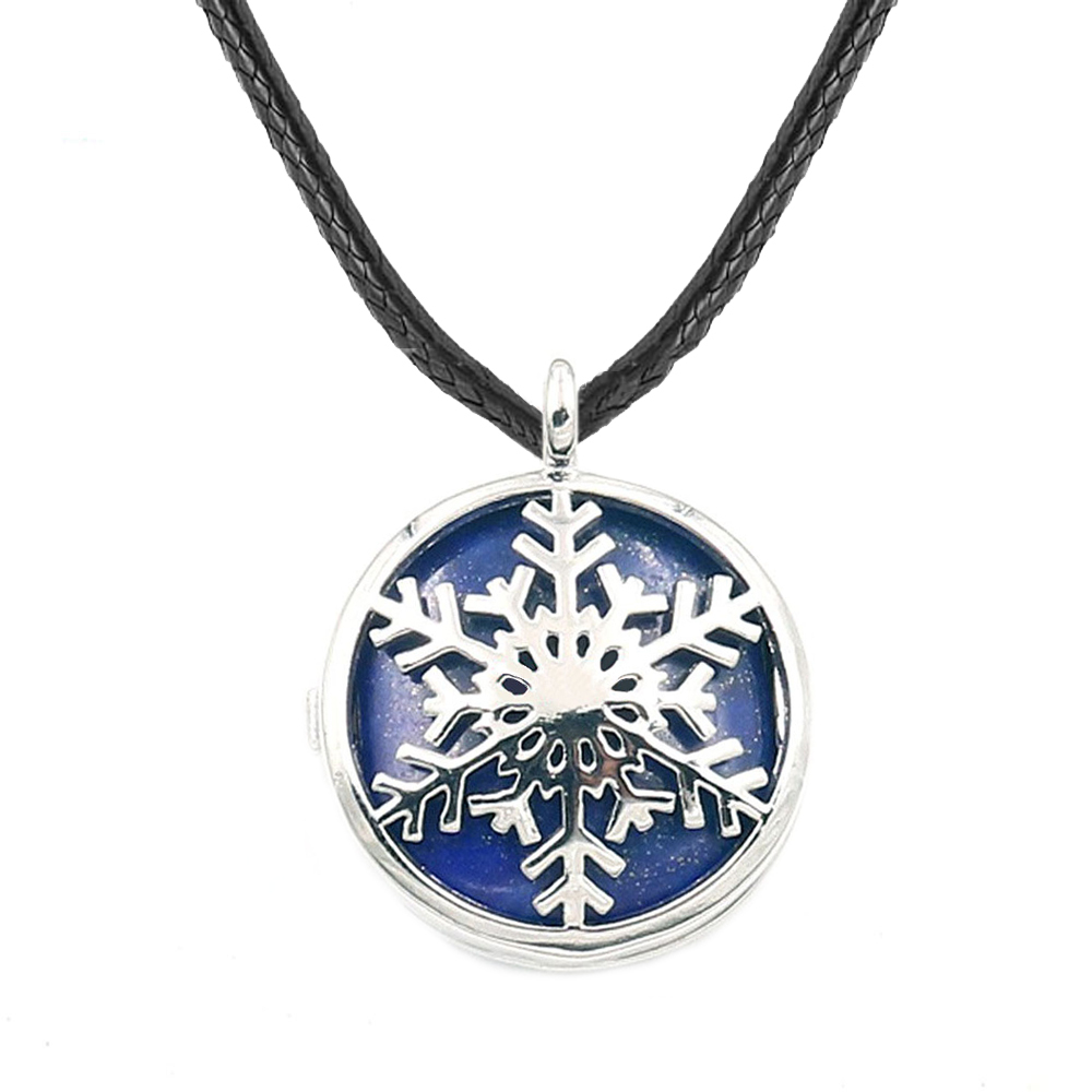 Snowflake Box NecKLACE Healing Crystal Pendant NecKLACE Reiki Spirit Energy Gem