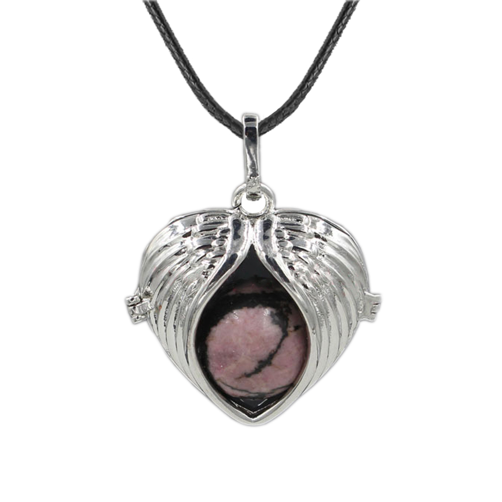 Love Angel Wings Pendant Crystal Pendant NecKLACE Healing Energy Gem Pendant NecKLACE Charm NecKLACE for Women