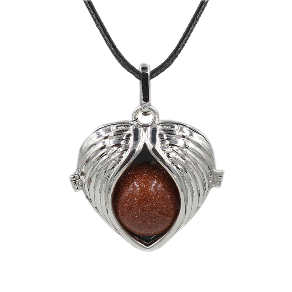 Love Angel Wings Pendant Crystal Pendant NecKLACE Healing Energy Gem Pendant NecKLACE Charm NecKLACE for Women