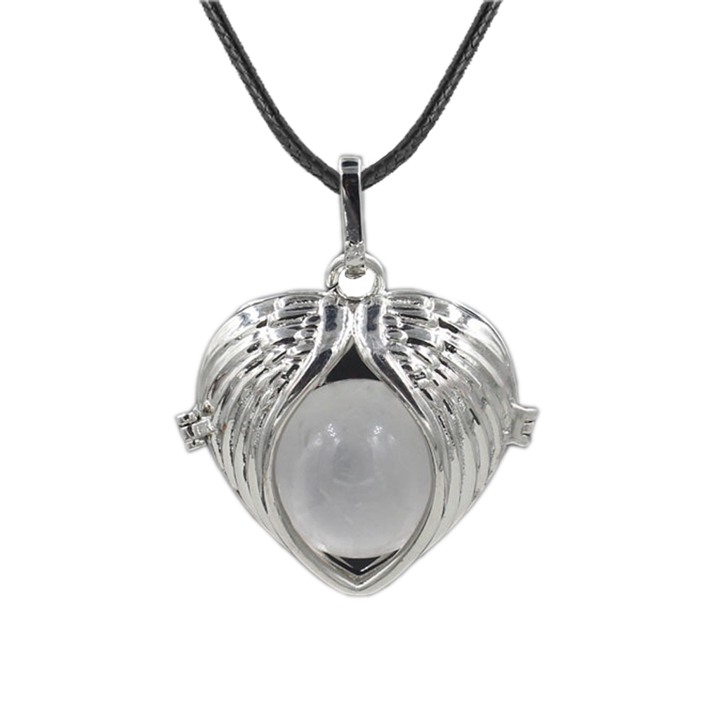 Love Angel Wings Pendant Crystal Pendant NecKLACE Healing Energy Gem Pendant NecKLACE Charm NecKLACE for Women