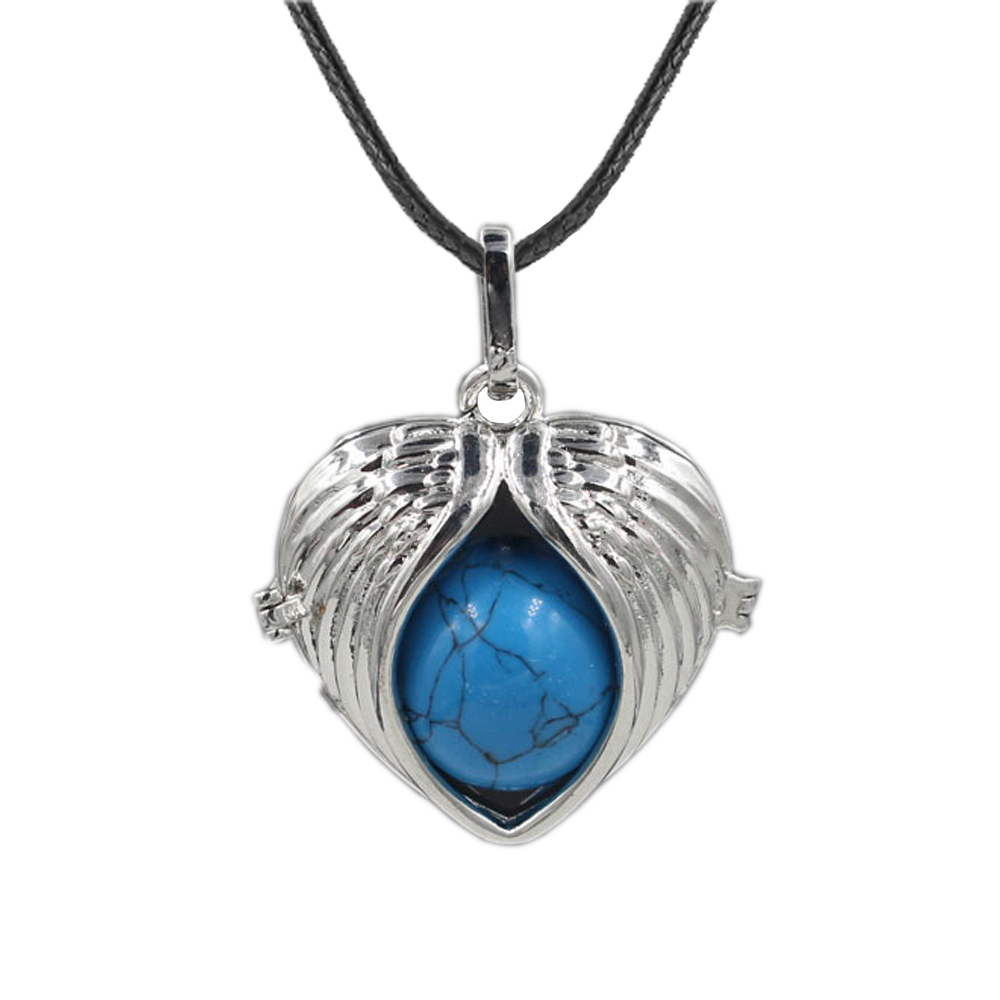 Love Angel Wings Pendant Crystal Pendant NecKLACE Healing Energy Gem Pendant NecKLACE Charm NecKLACE for Women