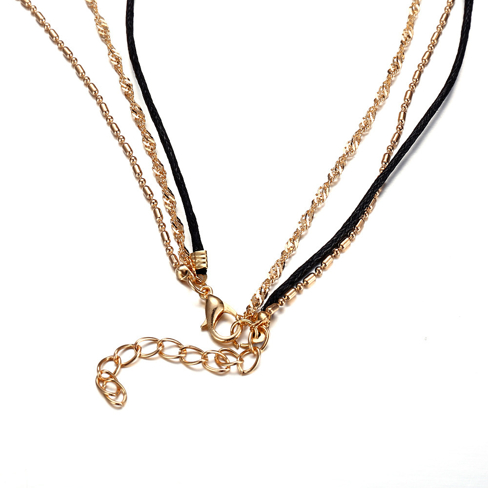 Simple Star Necklace Pendant Necklace Multilayer Chain Clavicle Necklace for Women's Jewelry