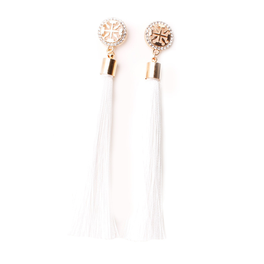 Temperamental tassel earrings with long hanging tassel for women fashion earrings with jewelry for Valentine's Day birthday party gifts