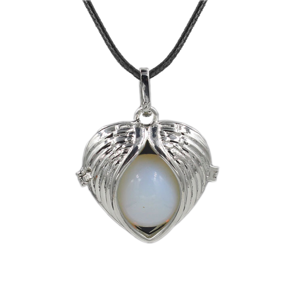 Love Angel Wings Pendant Crystal Pendant NecKLACE Healing Energy Gem Pendant NecKLACE Charm NecKLACE for Women