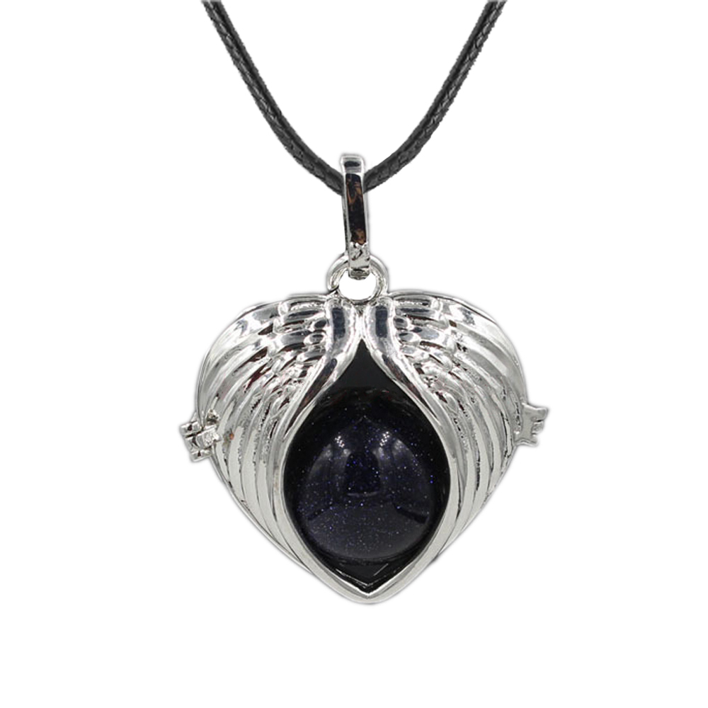 Love Angel Wings Pendant Crystal Pendant NecKLACE Healing Energy Gem Pendant NecKLACE Charm NecKLACE for Women