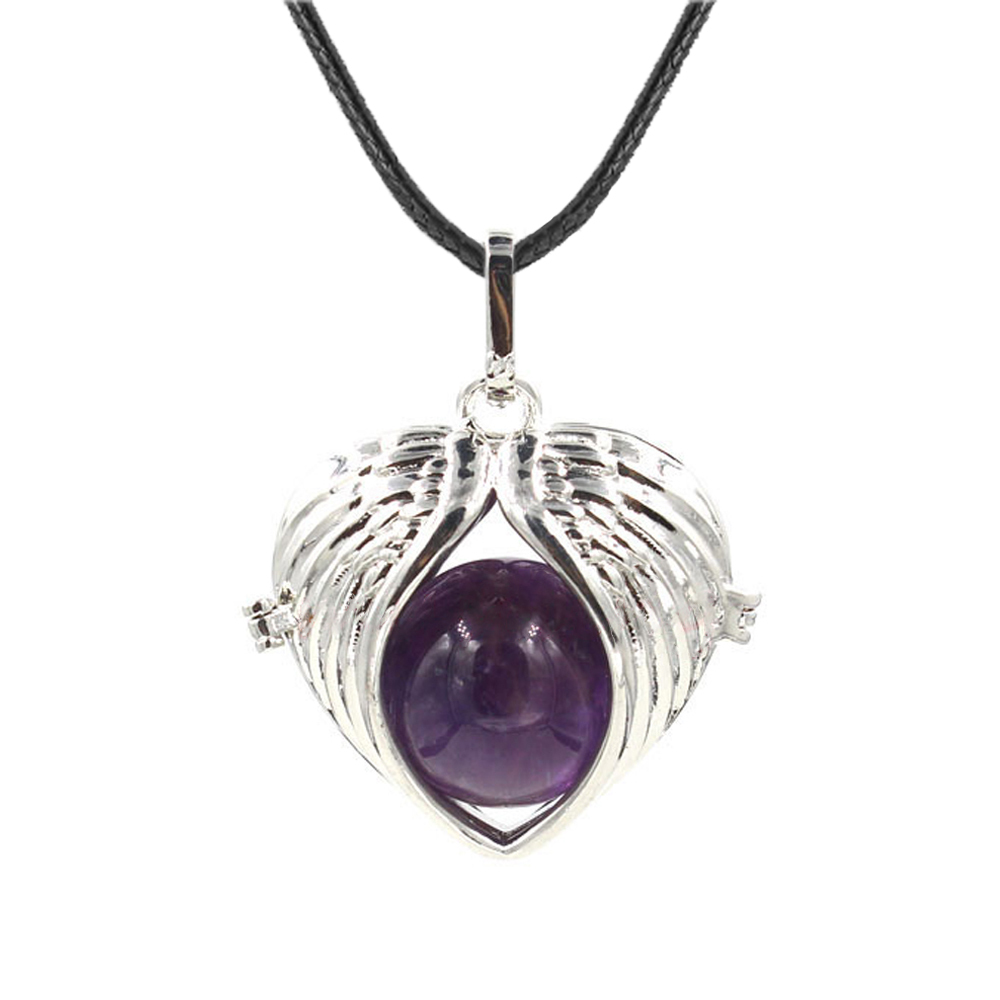 Love Angel Wings Pendant Crystal Pendant NecKLACE Healing Energy Gem Pendant NecKLACE Charm NecKLACE for Women