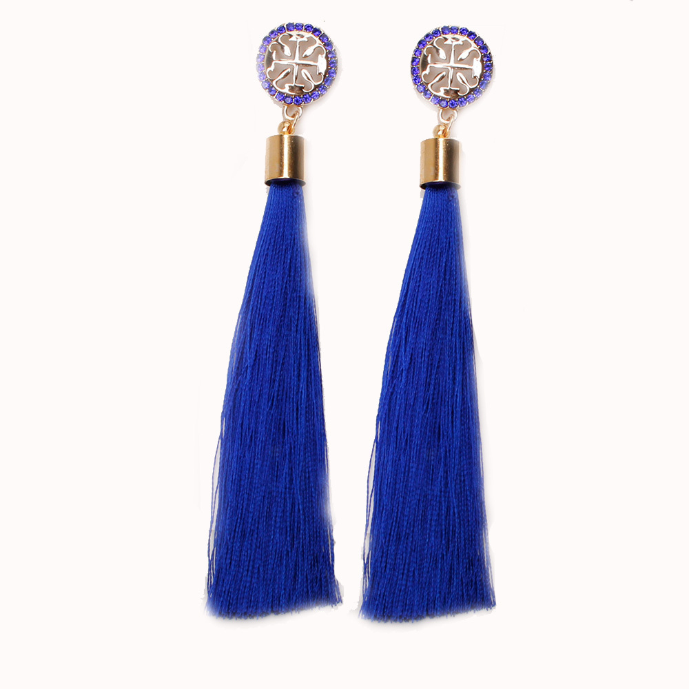 Temperamental tassel earrings with long hanging tassel for women fashion earrings with jewelry for Valentine's Day birthday party gifts