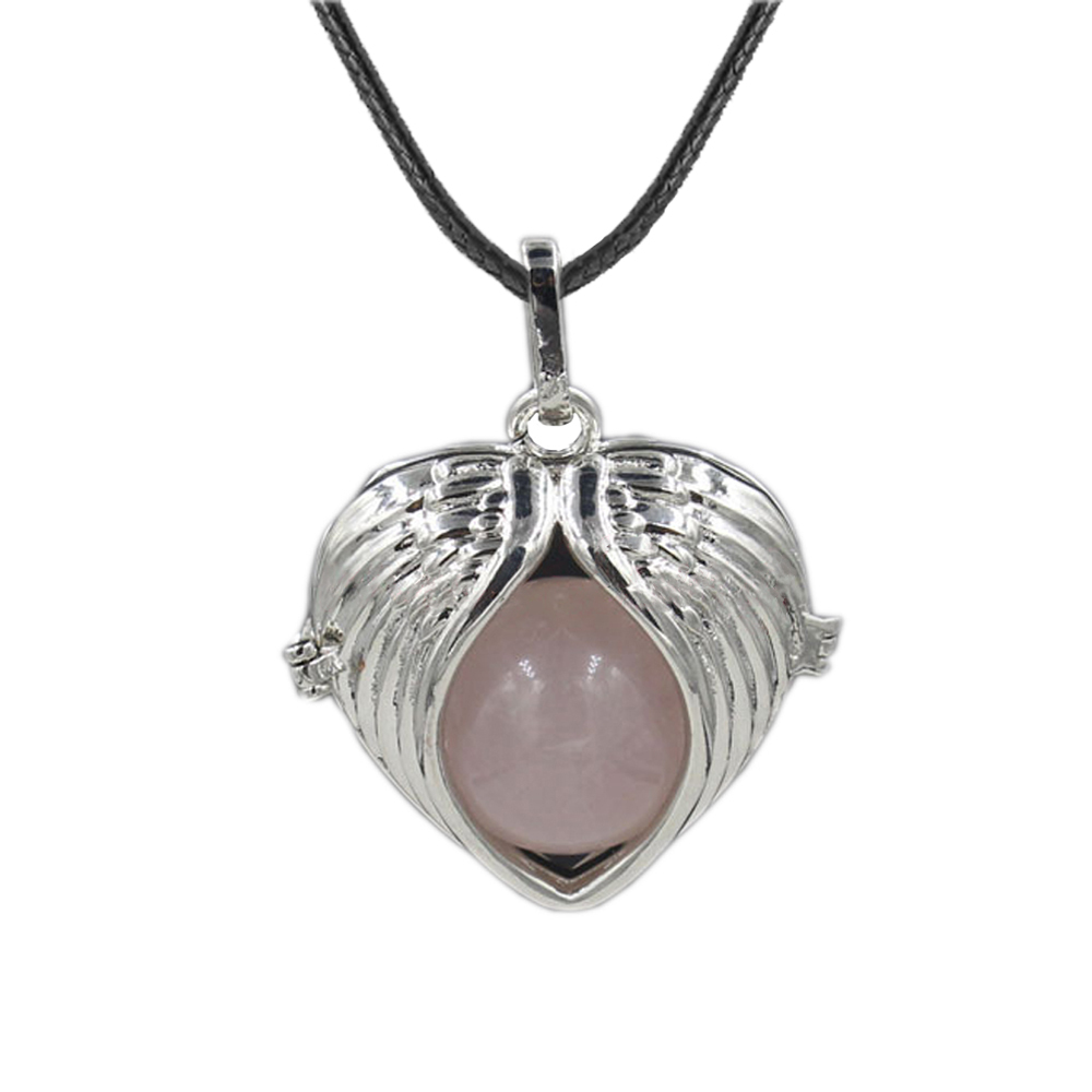 Love Angel Wings Pendant Crystal Pendant NecKLACE Healing Energy Gem Pendant NecKLACE Charm NecKLACE for Women