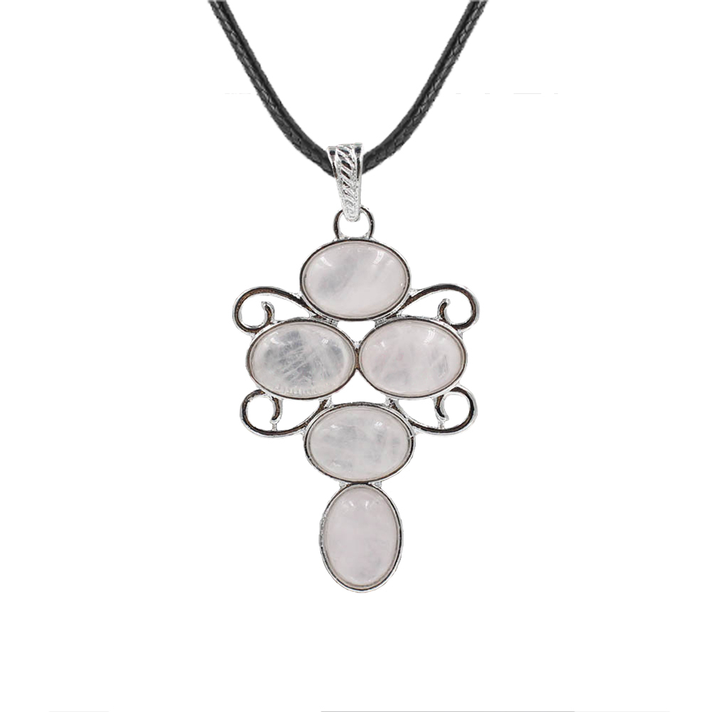Multi-gem Cross Pendant  Natural Energy Healing Stone Pendant Necklaces  - Available in Different Colors