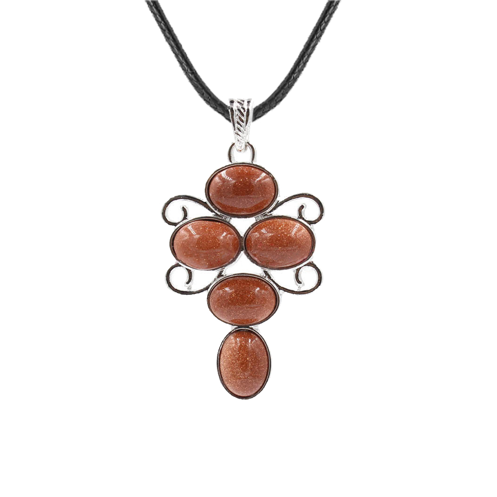 Multi-gem Cross Pendant  Natural Energy Healing Stone Pendant Necklaces  - Available in Different Colors