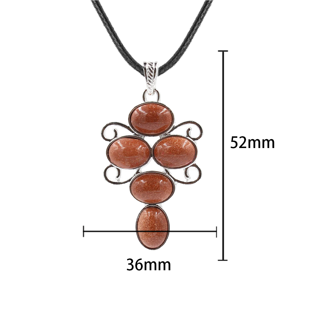 Multi-gem Cross Pendant  Natural Energy Healing Stone Pendant Necklaces  - Available in Different Colors