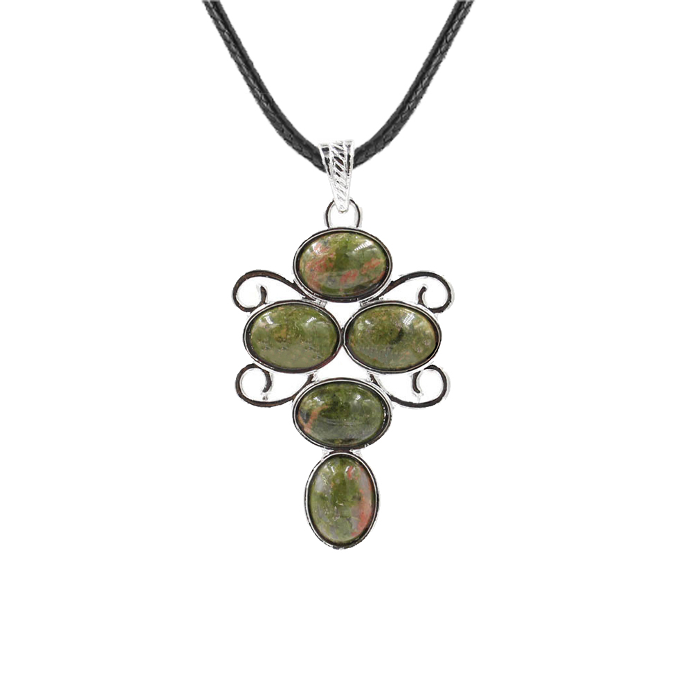 Multi-gem Cross Pendant  Natural Energy Healing Stone Pendant Necklaces  - Available in Different Colors