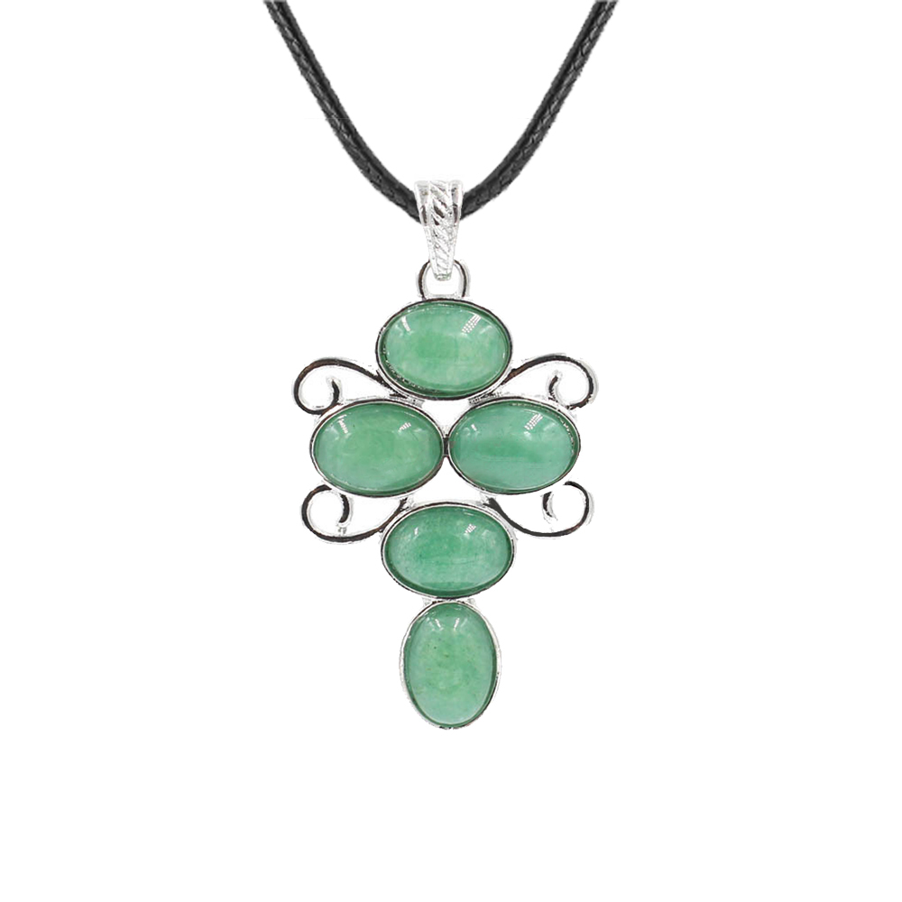 Multi-gem Cross Pendant  Natural Energy Healing Stone Pendant Necklaces  - Available in Different Colors