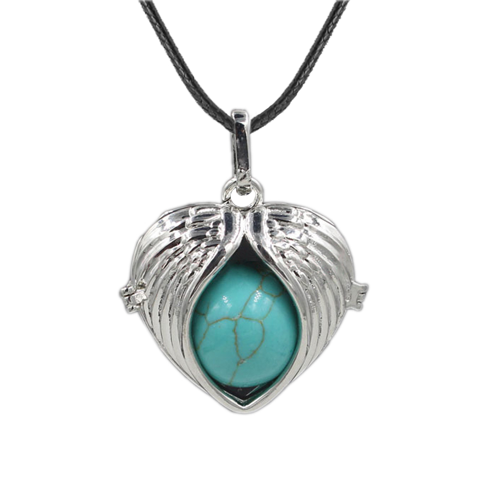 Love Angel Wings Pendant Crystal Pendant NecKLACE Healing Energy Gem Pendant NecKLACE Charm NecKLACE for Women