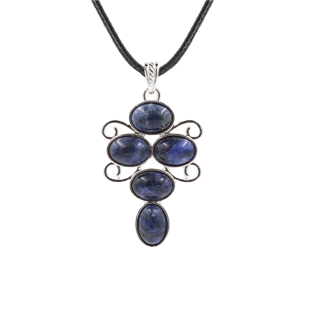 Multi-gem Cross Pendant  Natural Energy Healing Stone Pendant Necklaces  - Available in Different Colors