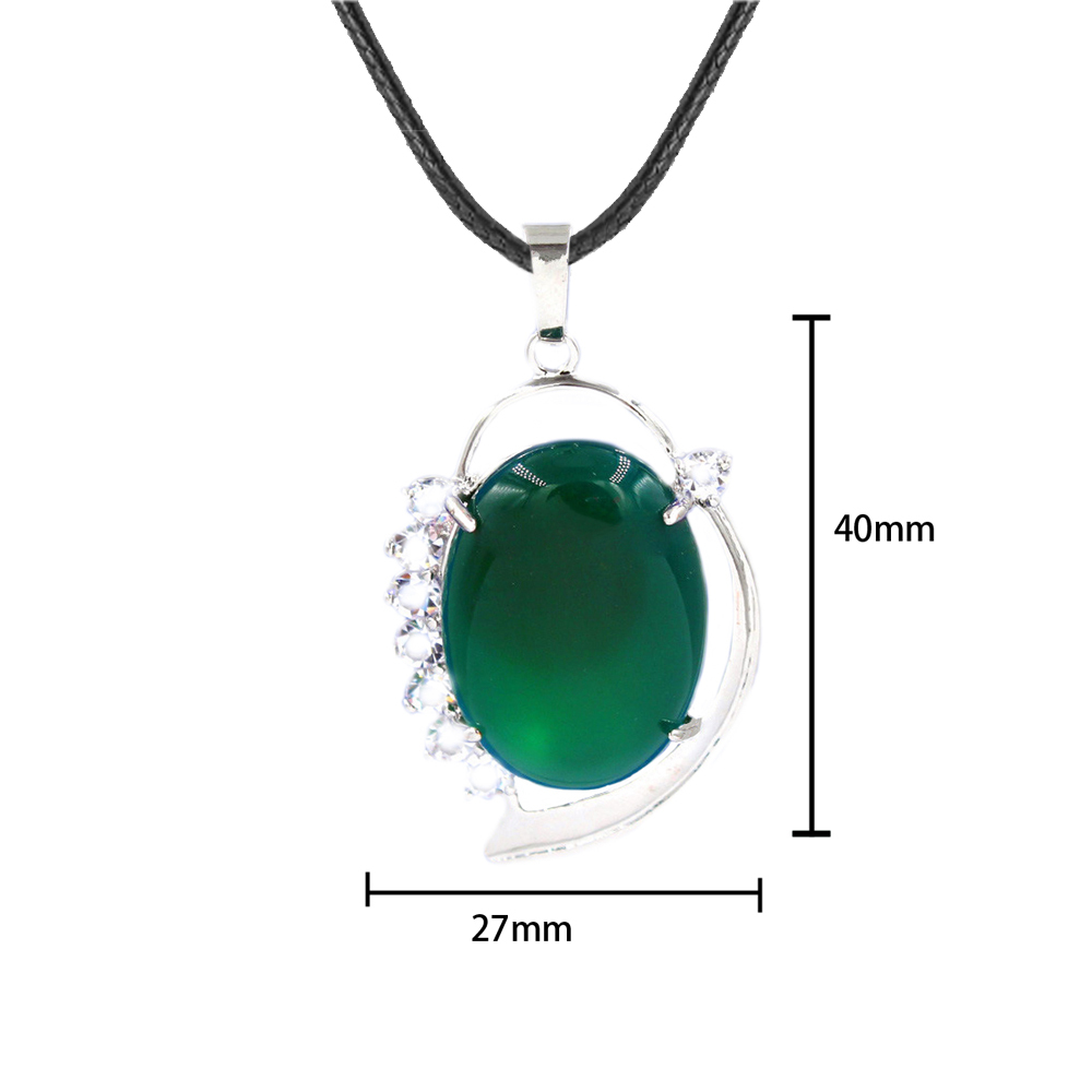 Denier Stone Crystal Pendant Neckle Healing Energy Gem Pendant Necklace for Girls